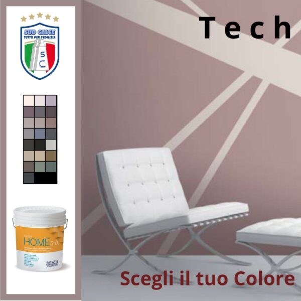 Idropittura traspirante idrorepellente Home3.0 colorata Living Tech 14 lt per interni-Fassa Bortolo