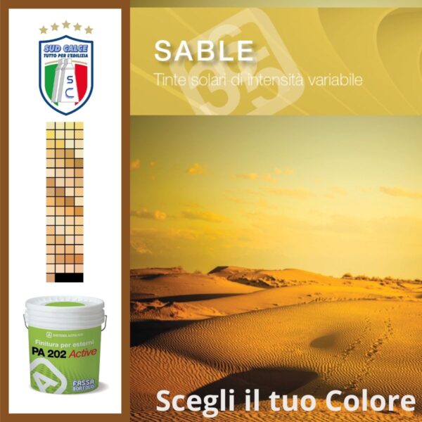 Finitura protettiva riempitiva PA 202 ACTIVE colore 365-Gamma Sablee 14 lt-Fassa Bortolo