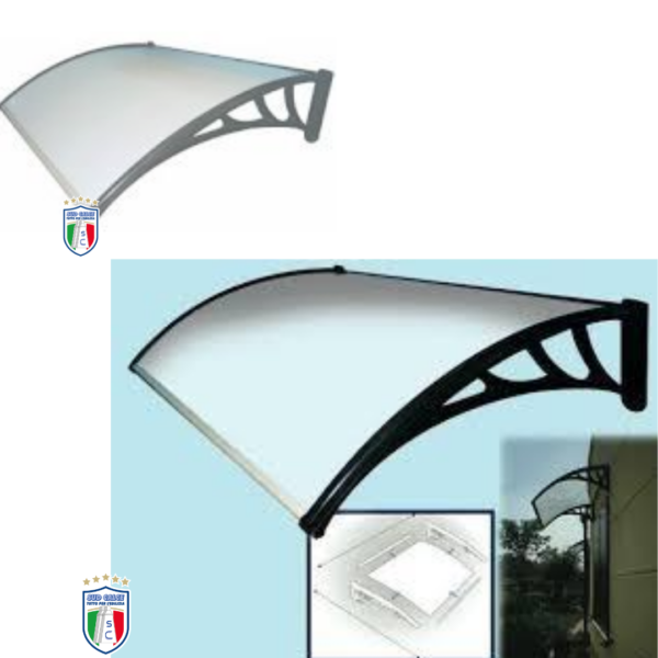 Pensilina da esterno in policarbonato alveolare