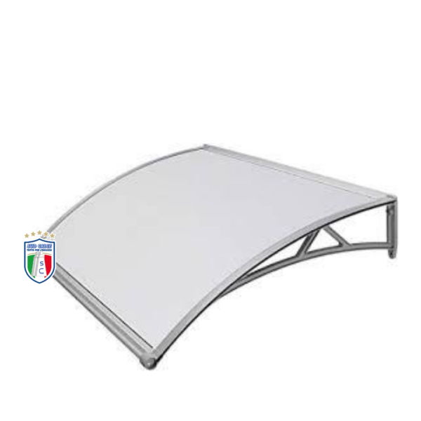 Pensilina da esterno 80x120 cm-supporti alluminio