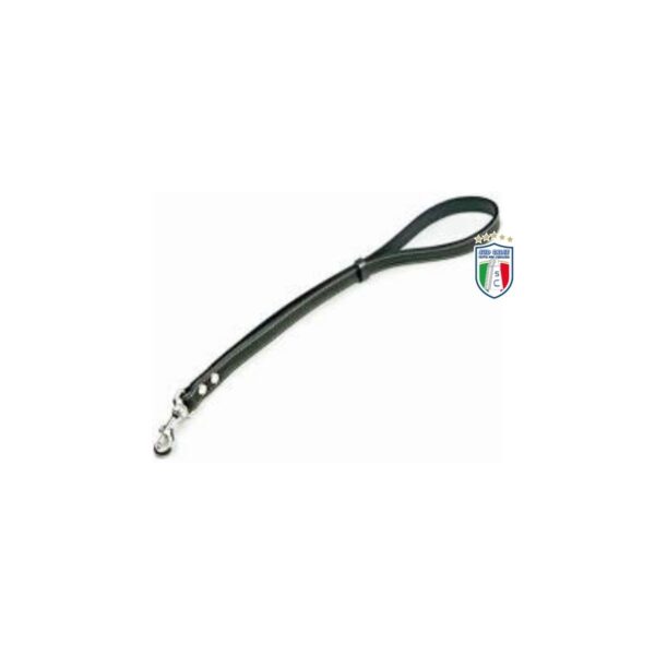 Manigliotto-guinzaglio per cane in cuoio cucito 18 mm x 50 cm