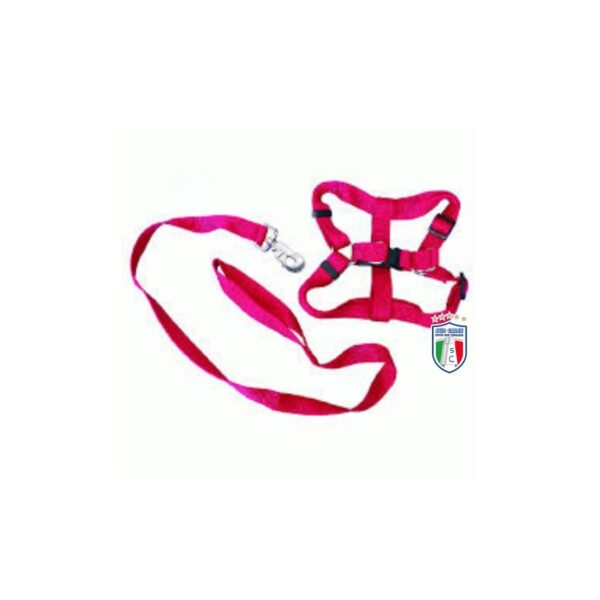 Guinzaglio per cane in nylon con pettorina 25 mm x 110 cm